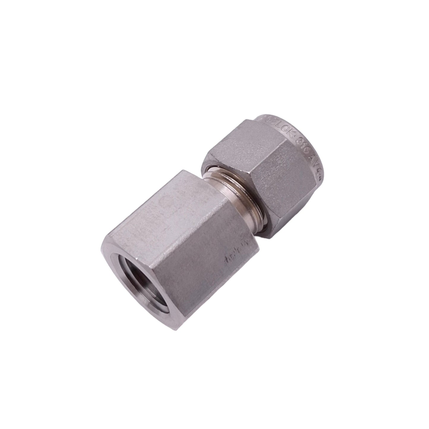Used Swagelok SS-600-7-4 Stainless Steel Tube Fitting, 3/8in OD, 1/4in NPT Female