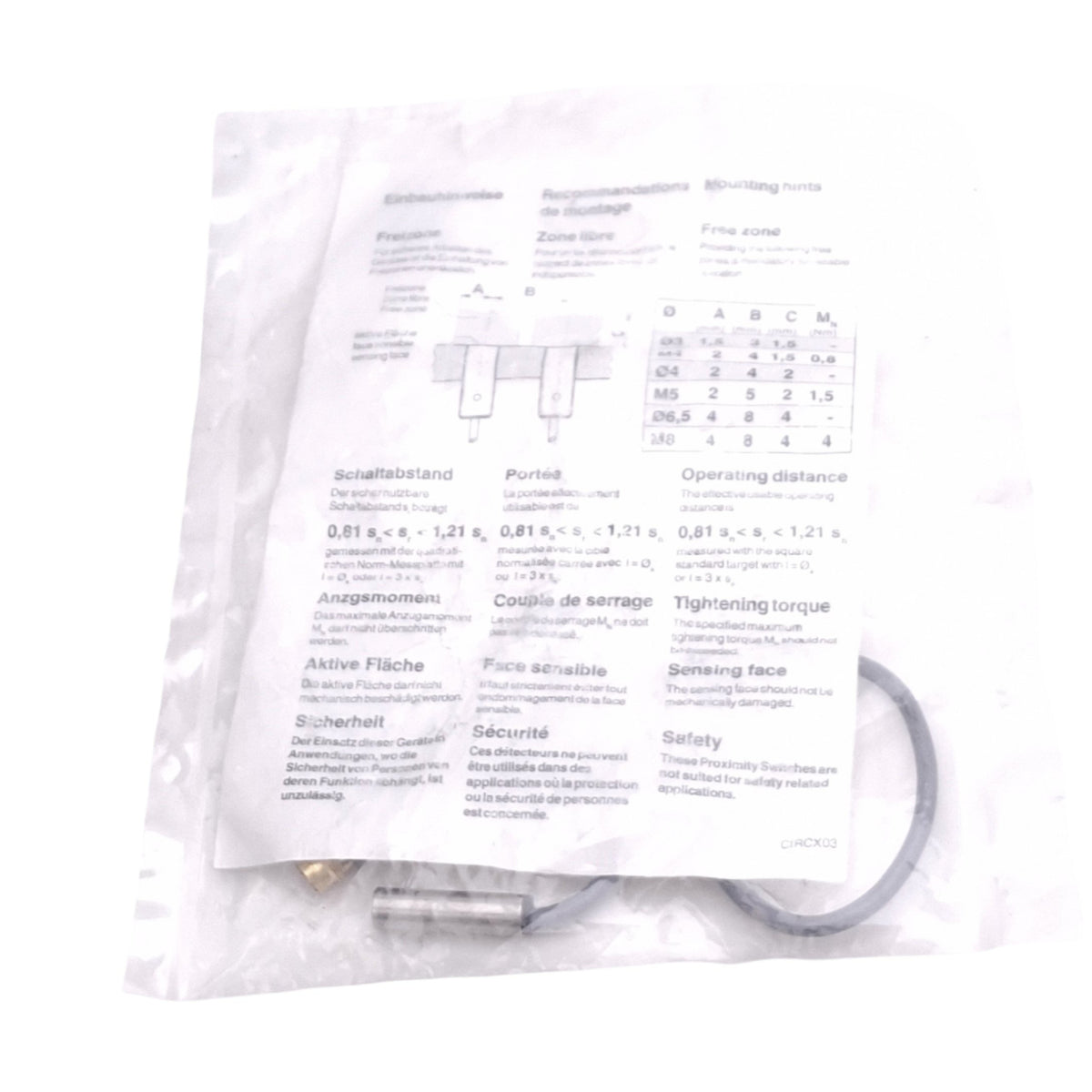 New Sick IH06-02BPS-VWD-S01 Inductive Proximity Sensor, PNP-NO, 2mm Range, 24VDC