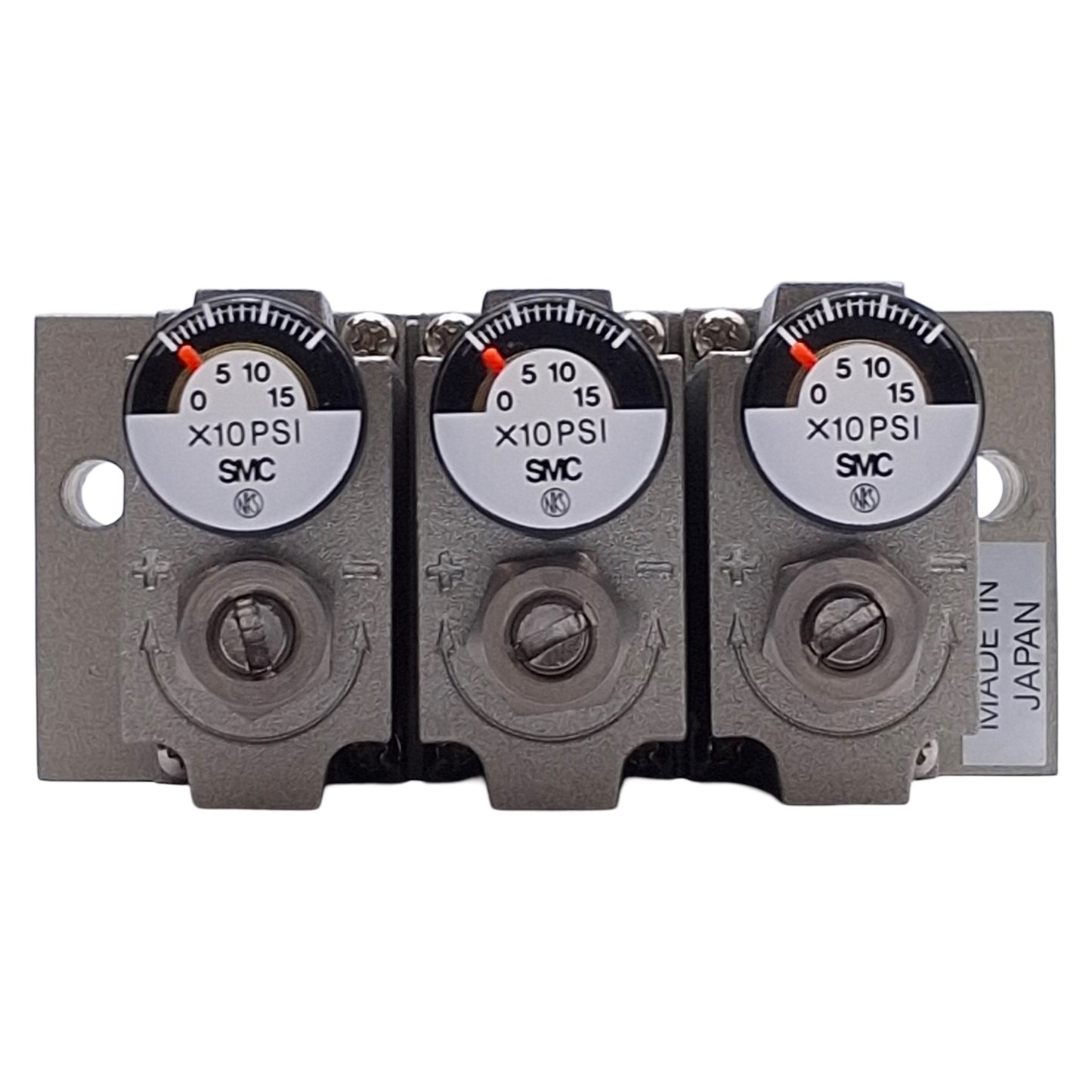 Used SMC ARM1000-3A1-01G Regulator Manifold 0.05-0.7MPa Range, 1.2MPa Proof, 1/8Rc