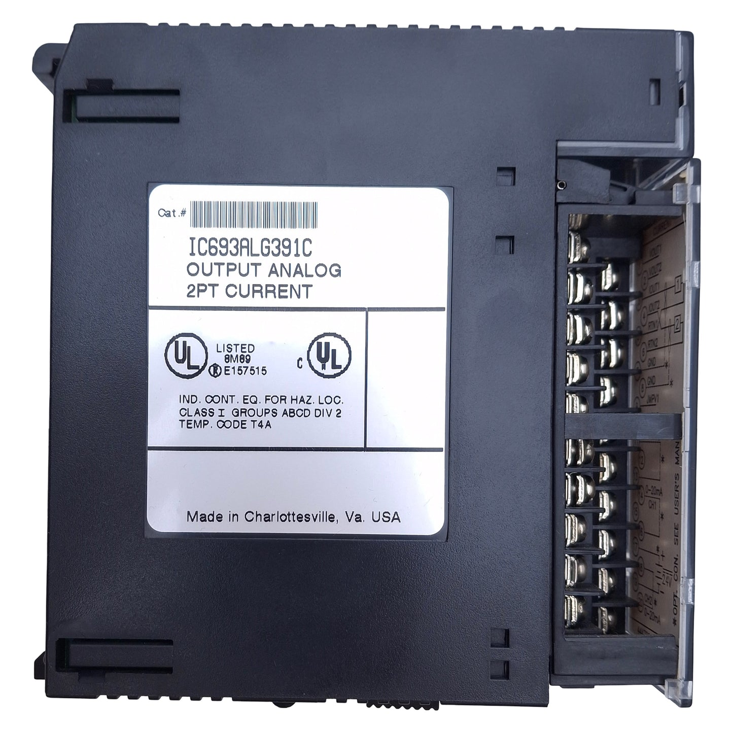 Used GE Fanuc IC693ALG391C Analog Output Module, 2-Channel, 4-20mA Out, 24VDC