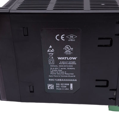 Used Watlow RMC1U6BAAAAAAAA EZ-ZONE Universal Temperature Controller, 20.4-30VAC/DC