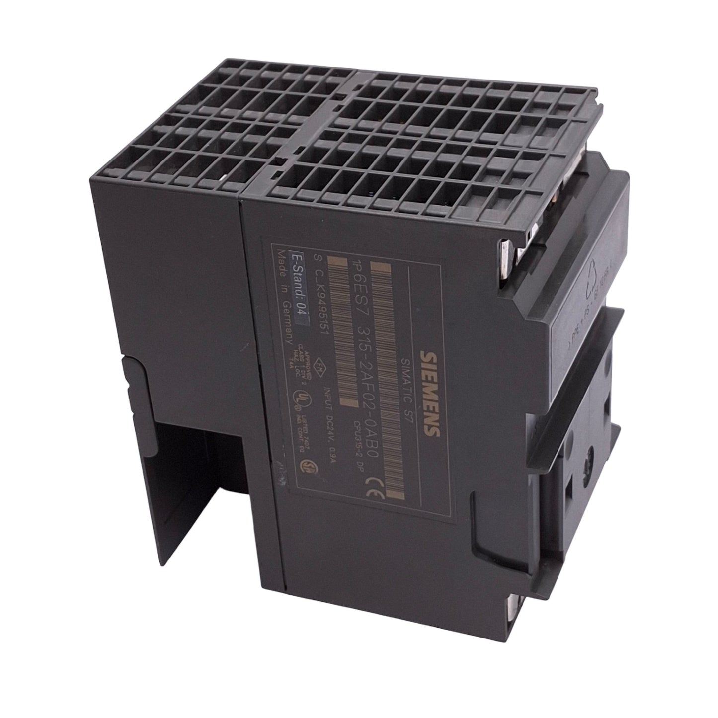 Used Siemens 6ES7315-2AF02-0AB0 Simatic S7-300 CPU 315-2 DP Module, 64KB, 24VDC