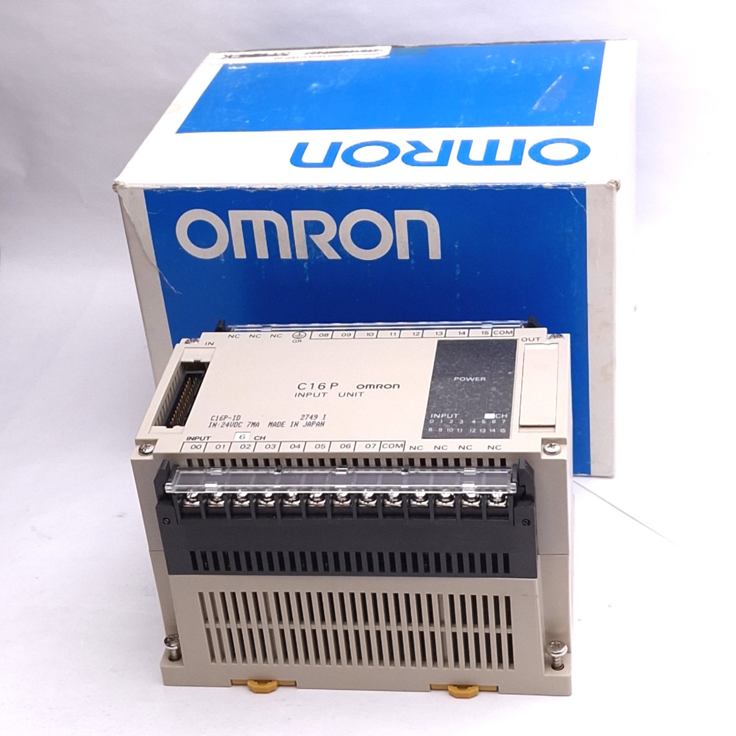New Omron C16P-ID Input Unit for C-Series PLC, 16-Point, 24VDC 7mA In, DIN Rail