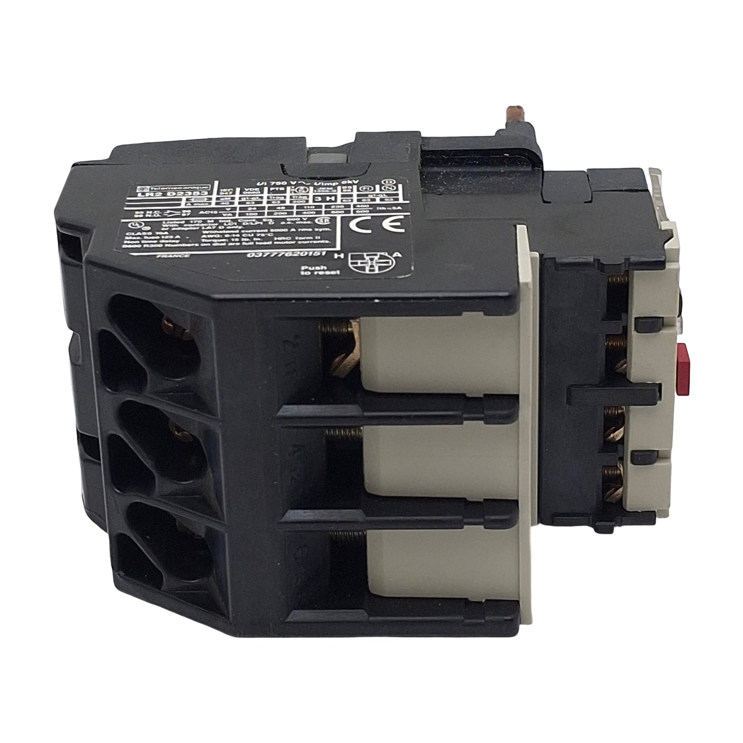 Used Telemecanique LR2D2353 Thermal Overload Relay, 3-Pole 1NO+1NC, 23-32A, 600VAC