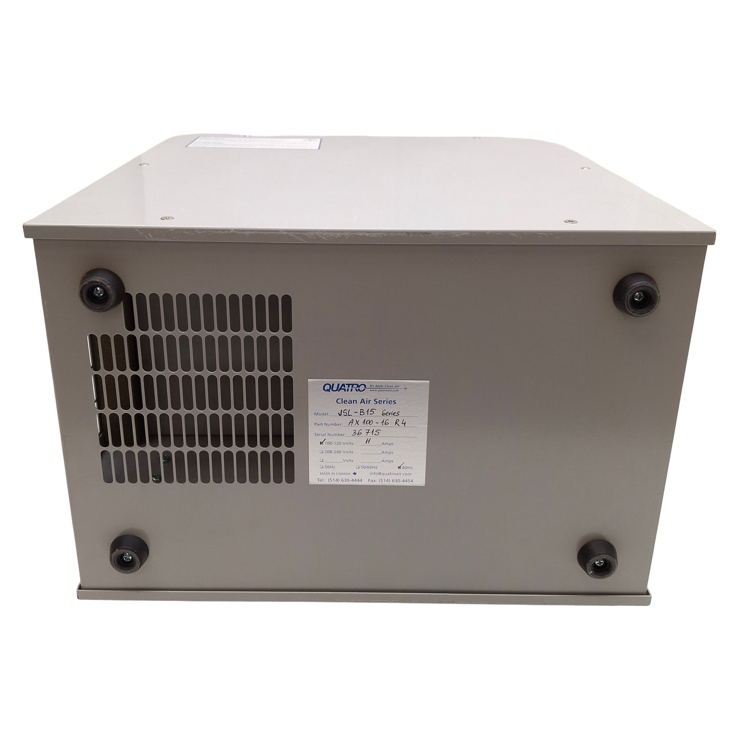 Used Quatro Air JetStream TallBoy Clean Air Series Dust Collector, 90in WC, 141cfm