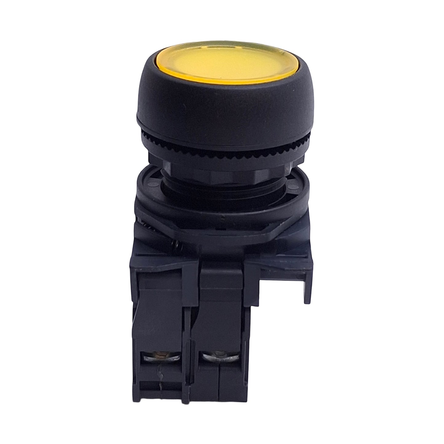Used Allen Bradley 800FP-LF5 Pushbutton Switch, Momentary, Yellow, 1NO, Illuminated