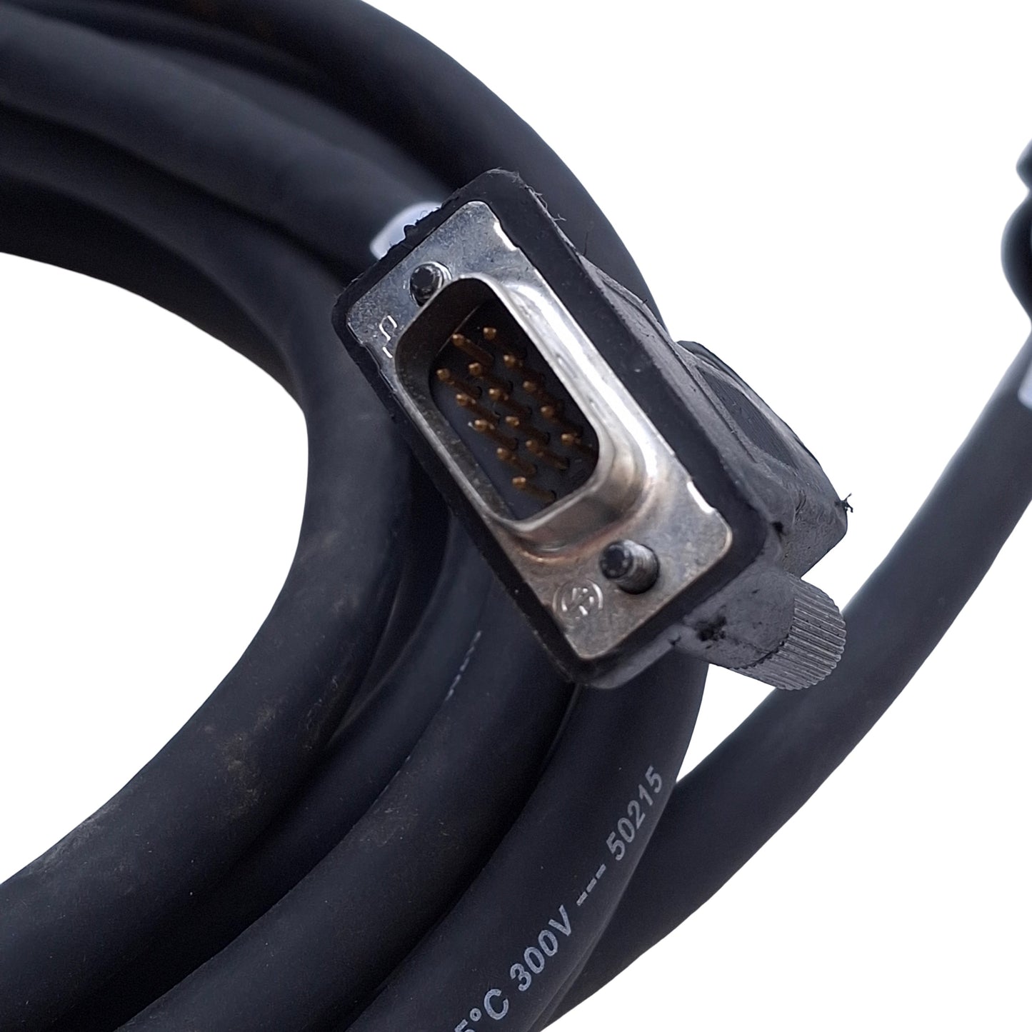 Used Allen Bradley 2090-CFBM6DD-CCAA05 Kinetix Motor Encoder Feedback Cable DB-15, 5m