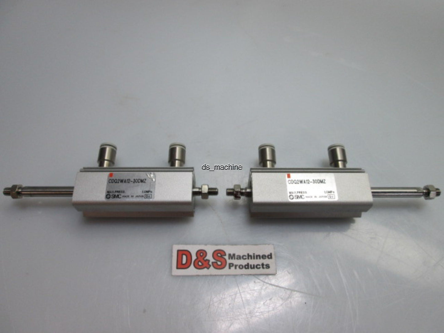 Used Lot of 2 SMC CDQ2WA12-30DMZ Cylinder 30mm Stroke with 12 Bore Size W/ Autoswitch
