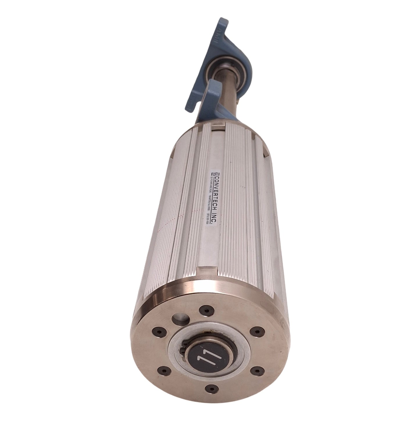 Used Convertech 04002023 Pneumatic Core Chuck w/ Shaft & Bearings, ø6in x 14.5in