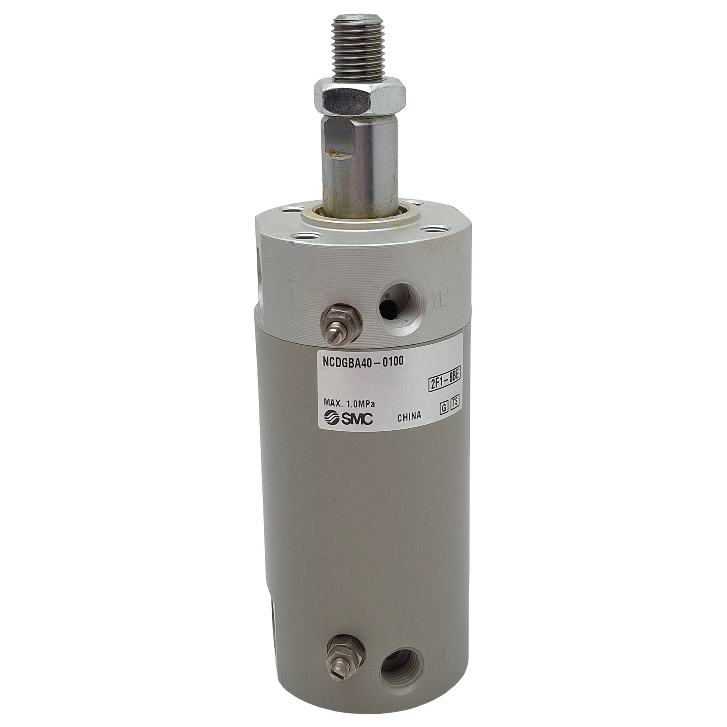 Used SMC NCDGBA40-0100 Pneumatic Cylinder, ø1-1/2in Bore, 1in Stroke, 1/8in NPT, 1MPa