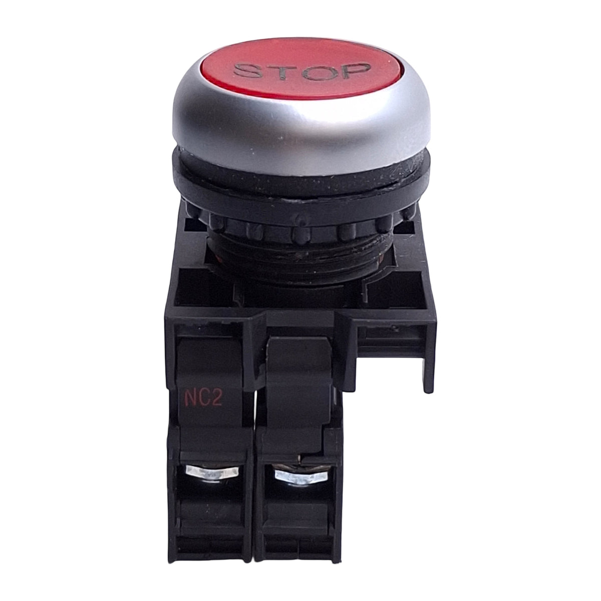 Used Baco L21AH20-3EARL01 *Stop* Pushbutton Switch Momentary Red, 1NC, 500V 4A, 22mm
