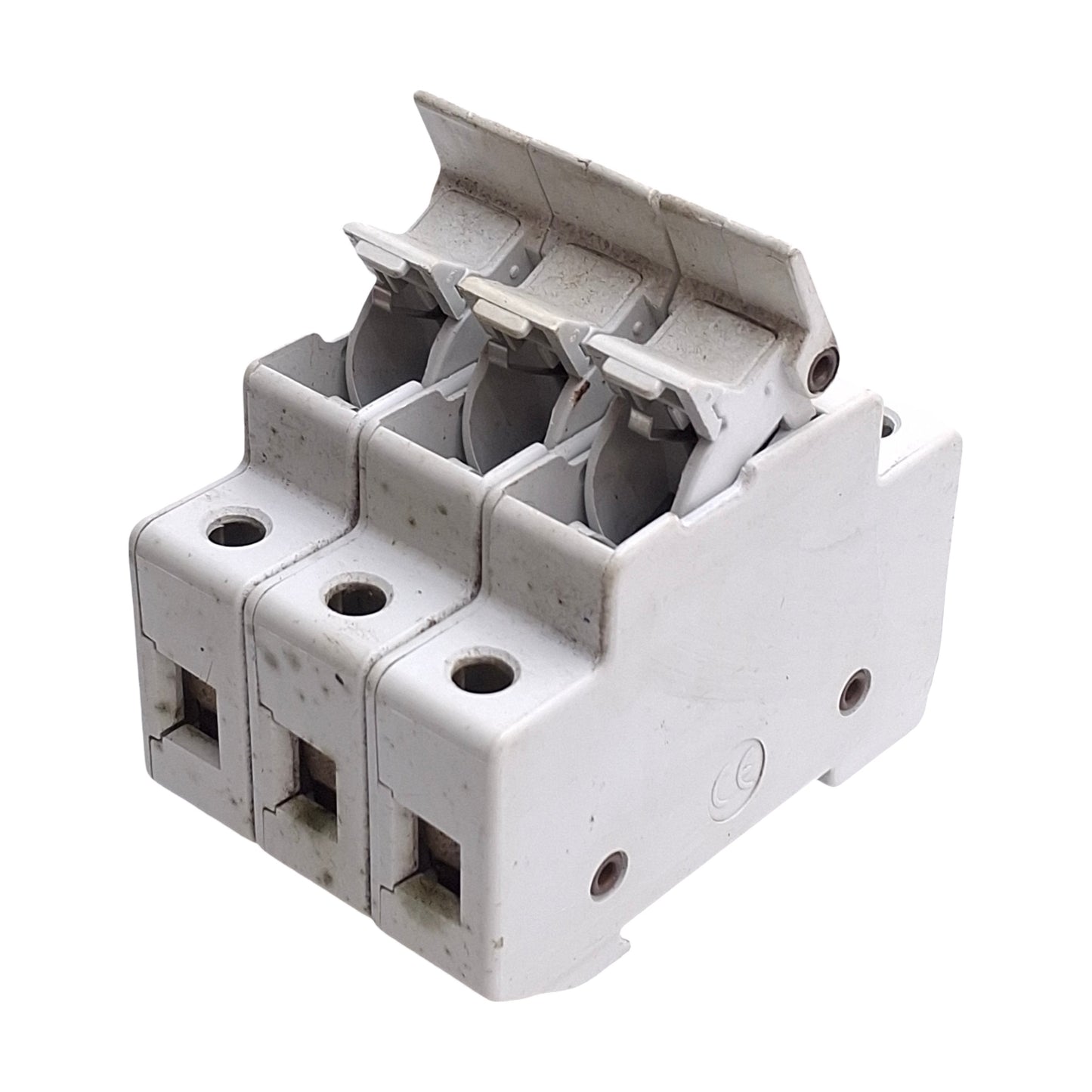 Used Ferraz Shawmut USCC3I Fuse Holder, 30A 600V, 3-Pole, Class CC Fuses
