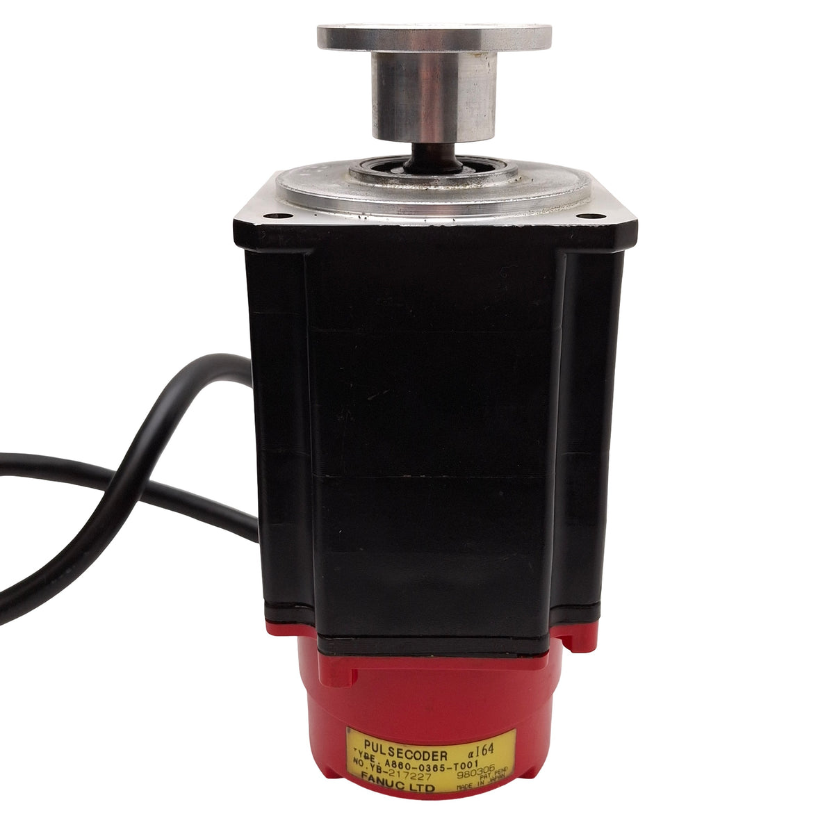 Used Fanuc A06B-0371-B077 α1/3000 AC Servo Motor, 0.3kW, 3Ø 90VAC 2.5A 200Hz, 3000rpm