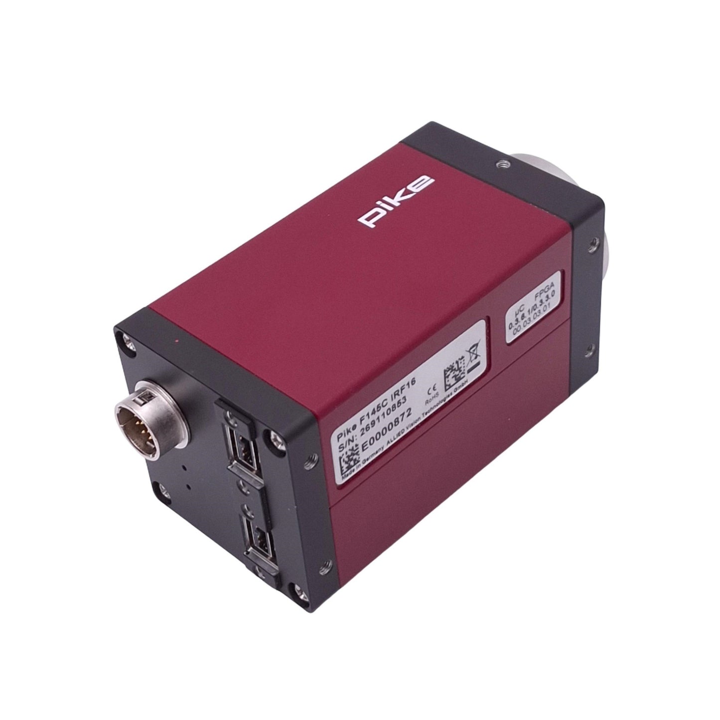 Used AVT F145C-IRF16 Pike Machine Vision Camera, 2/3in CCD, 1388x1038px 30fps