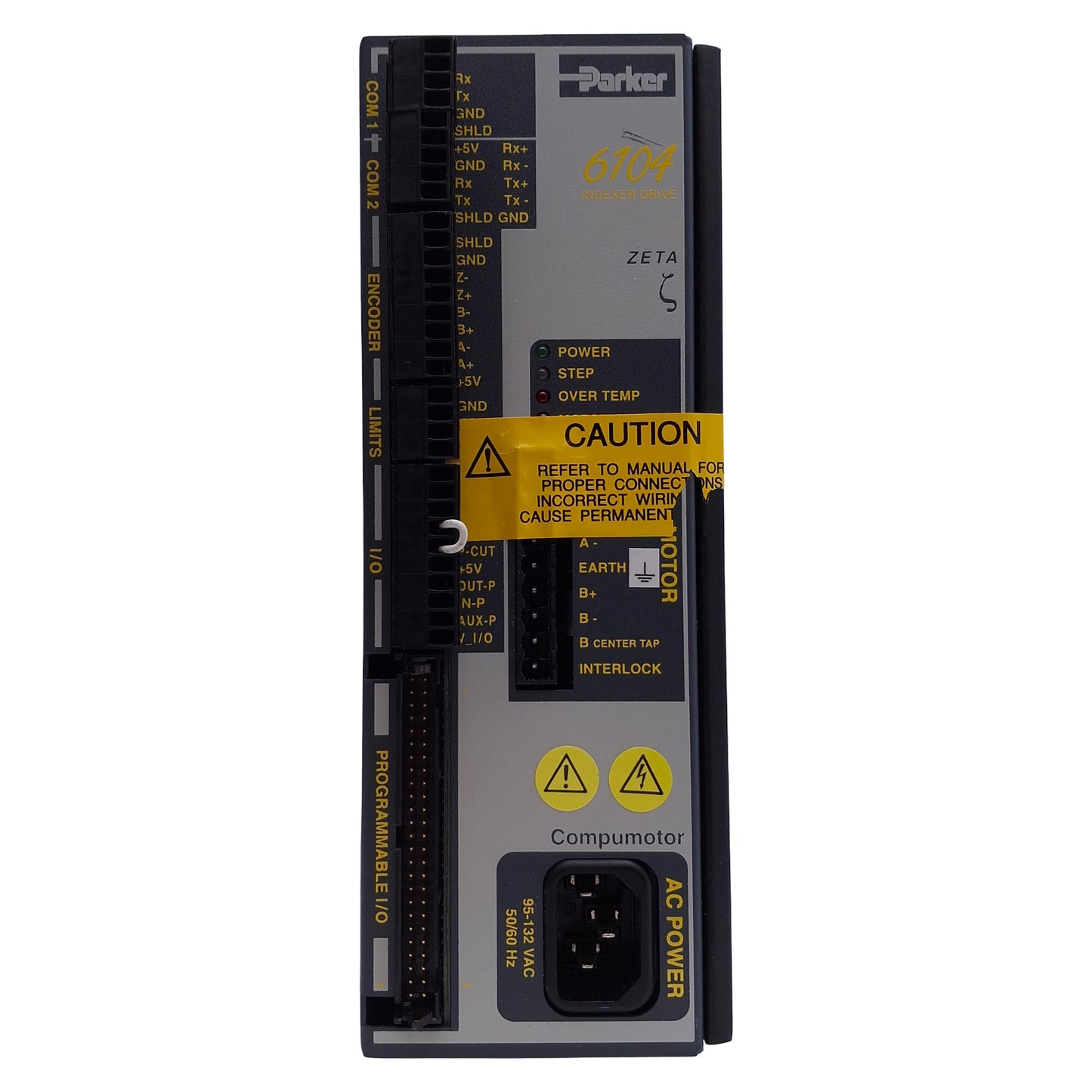 New Parker ZETA6104-57-51 Compumotor Stepper Drive 1-Axis I/O In: 19 Out: 9 120VAC
