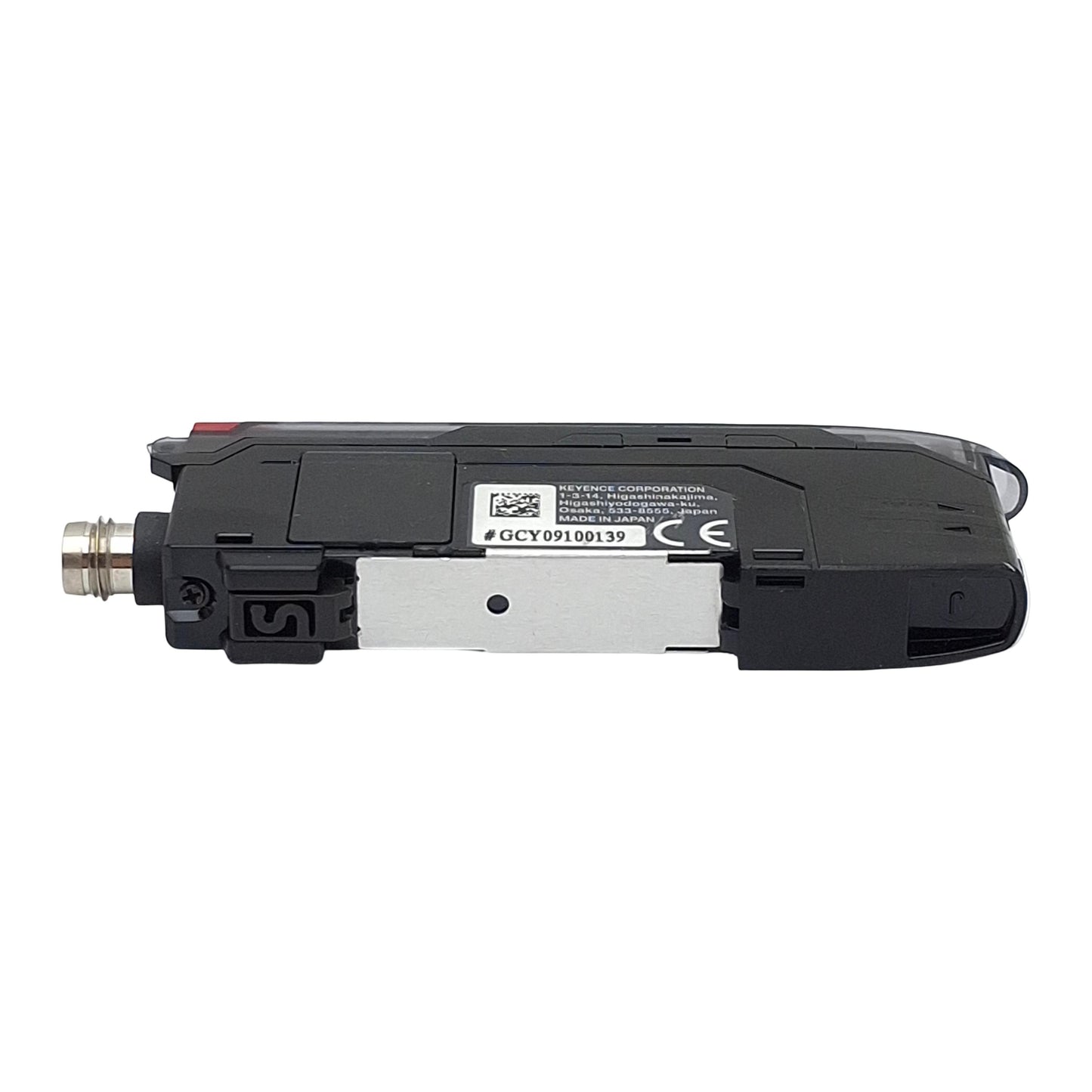Used Keyence FS-N41C Digital Fiber Optic Sensor, PNP/NPN, 10-30VDC, 4-Pin M8