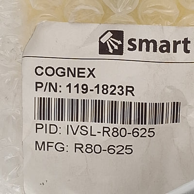 New Cognex IVSL-R80-625 119-1823R Ring Light, Red LED, PNP/NPN, 24VDC, 5-Pin M12