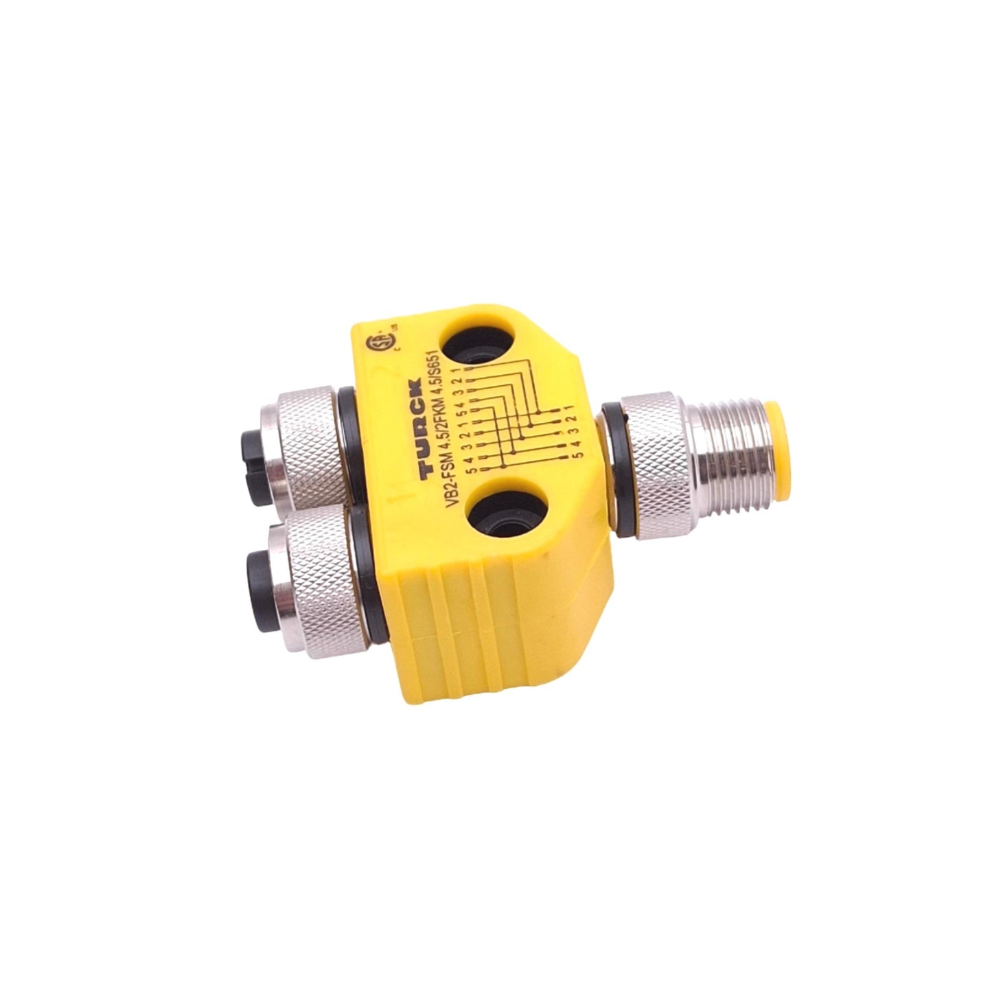Used Turck VB2-FSM 4.5/2FKM 4.5/S651 U0098-2 Sensor Splitter M12 5-Pin Male to Female