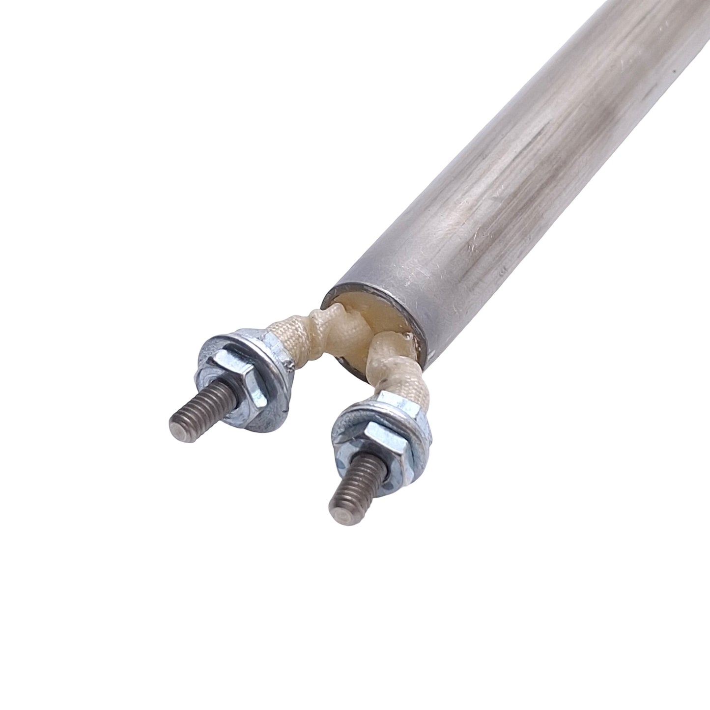 Used Tempco HDC13165 Cartridge Heater, ø5/8in x 18in, 240VAC, 500W, 8-32 Terminals