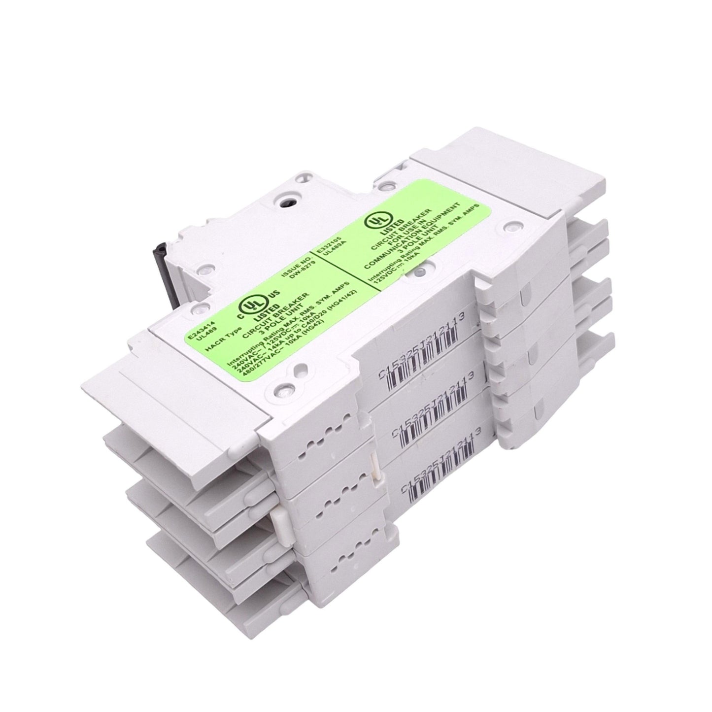 Used Siemens 5SJ4315-7HG42 Circuit Breaker, 1.6A 3-Pole, 400VAC Max, DIN Rail