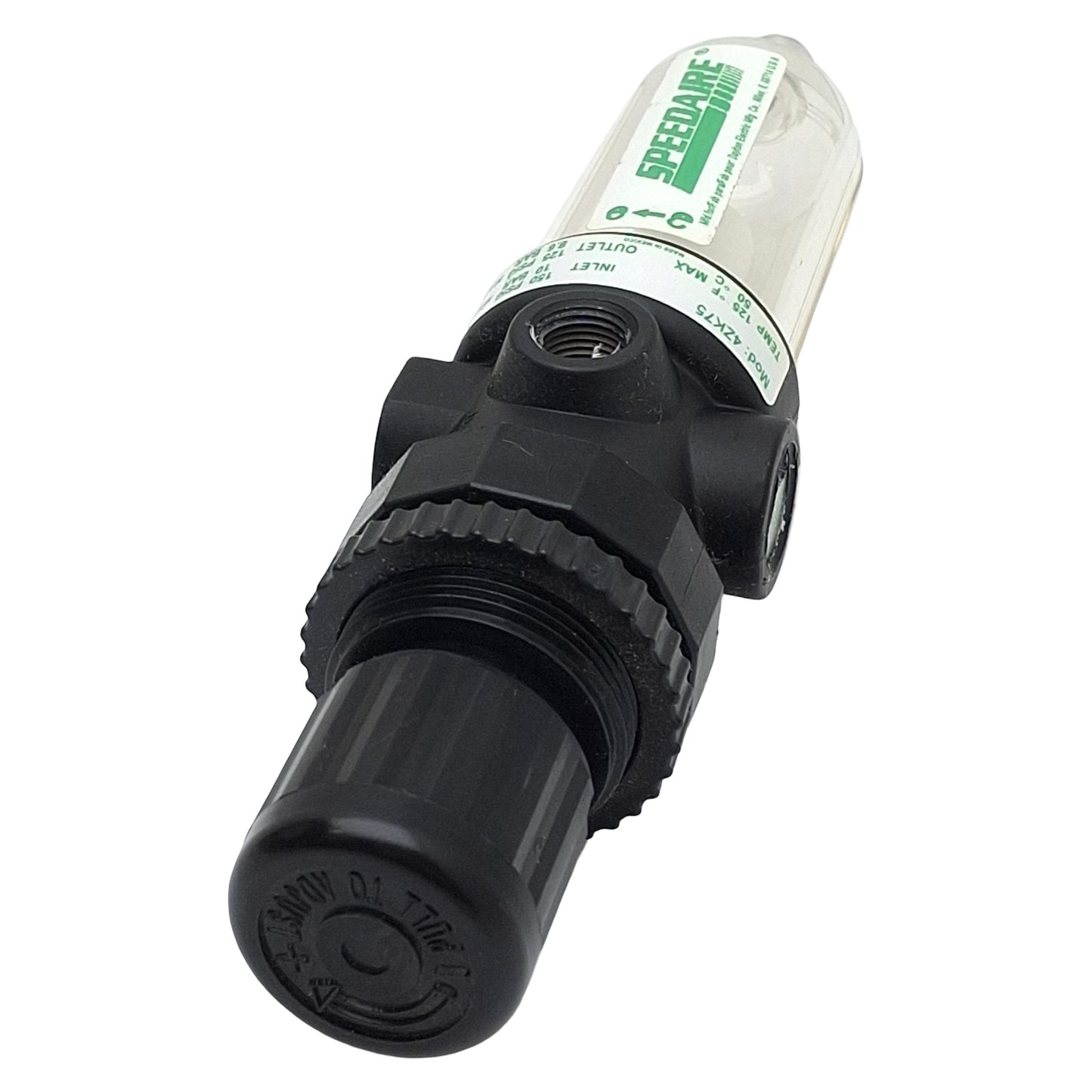 Used Speedaire 4ZK75 Pneumatic Filter Regulator, 1/4in NPT, 14cfm, 5µm, 150psi Max