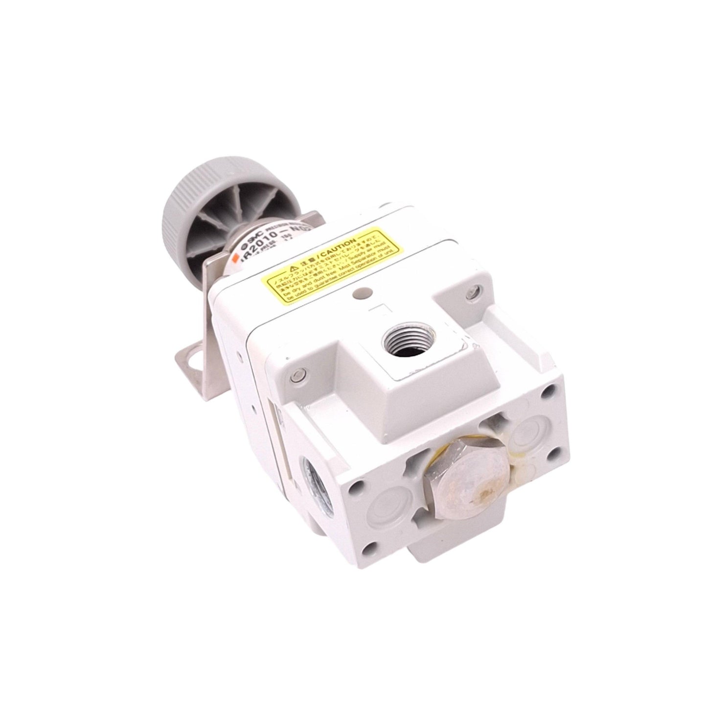 Used SMC IR2010-N02 Pneumatic Regulator, 150psi Max In, 1.4-60psi Out, 1/4in NPT