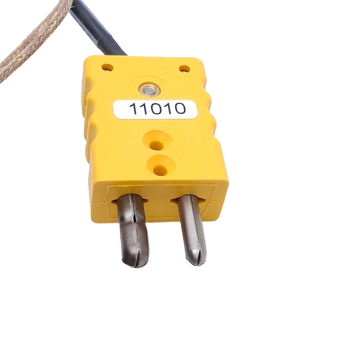 Used Thermocouple Type K, 90 Degree, ø0.065in x 0.8in Sheath, Ungrounded, 2ft Lead