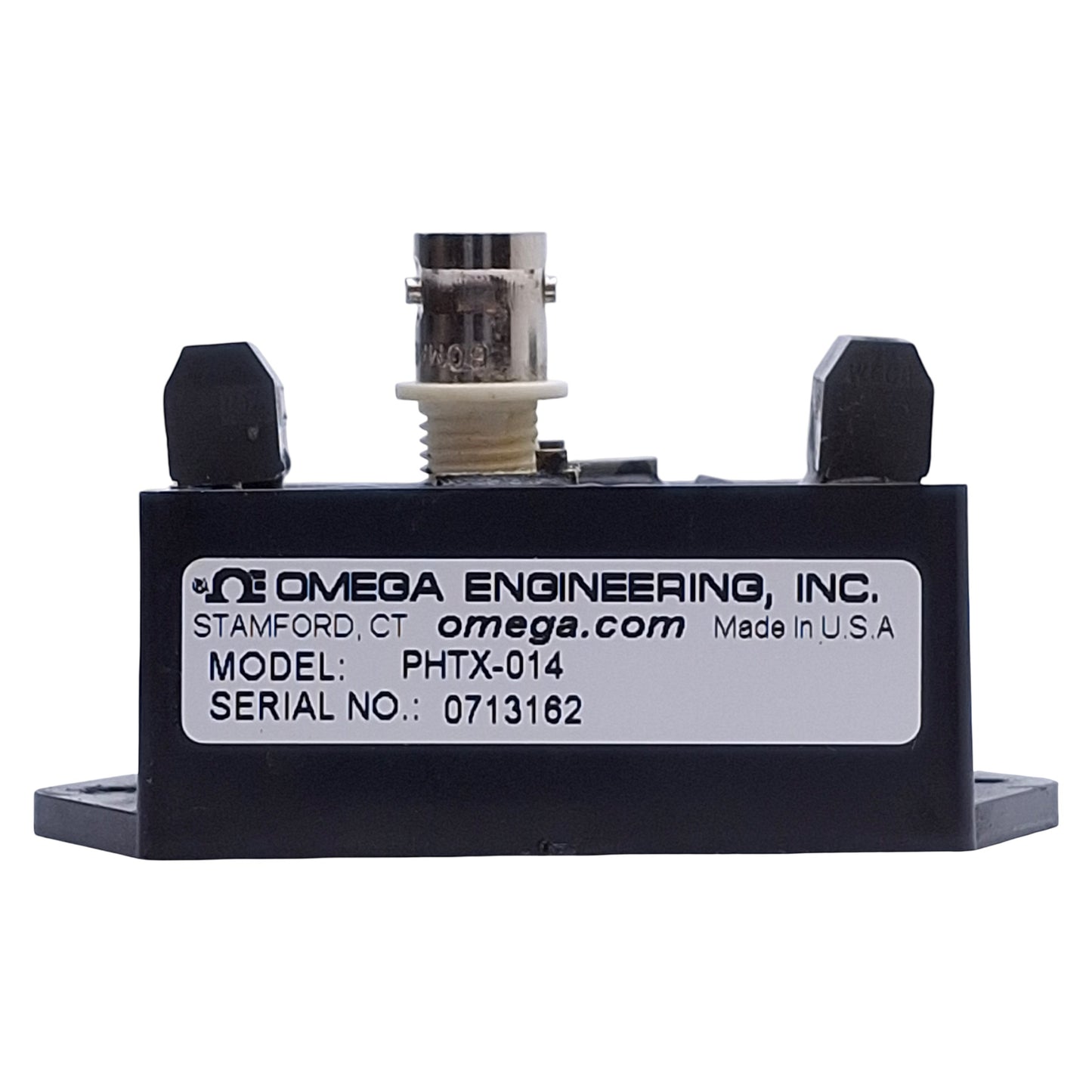 Used Omega PHTX-014 Mini pH Transmitter, 0-14 Range, 24VDC, Two-Wire, 4-20mA, BNC