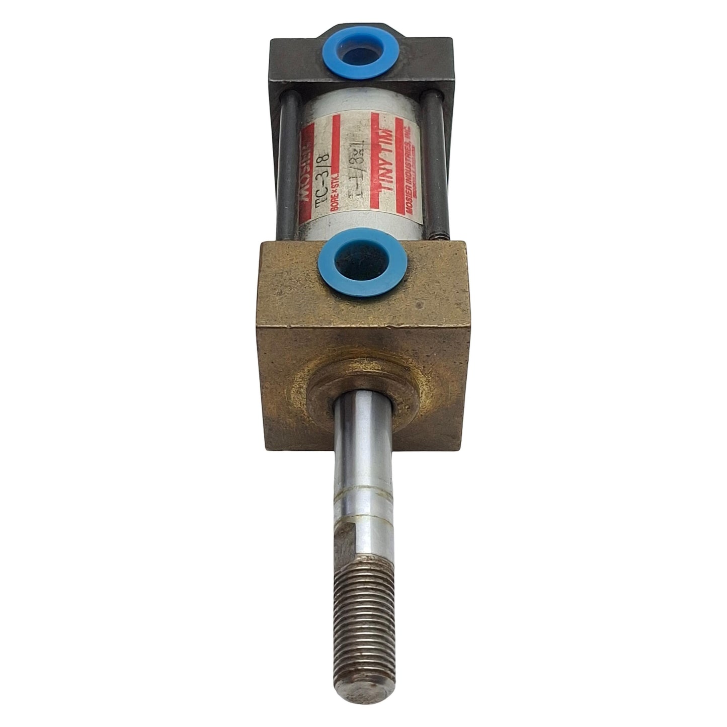 Used Mosier TC-3/8 1-1/8X1 Pneumatic Cylinder, ø1-1/8in Bore, 1in Stroke, 1/8in NPT