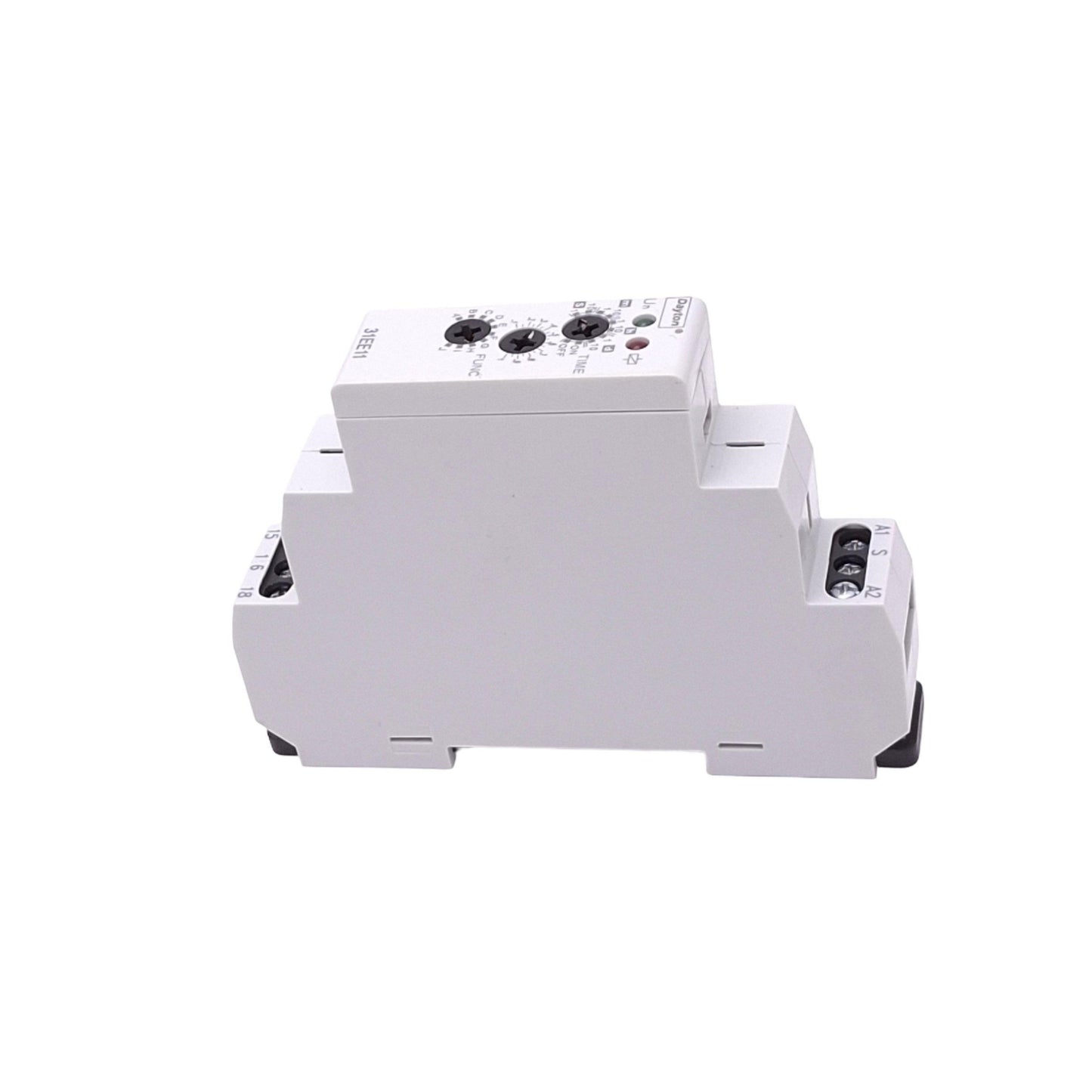 Used Dayton 31EE11 Time Delay Relay, 12-240VAC/DC In, SPDT, 0.1s-10d, 15A Max