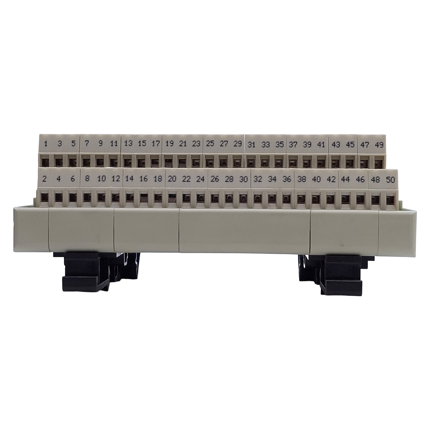 Used Wieland Electric 87.210.2210.3 Breakout Board 50-Pin Male, 60VAC/70VDC, DIN Rail