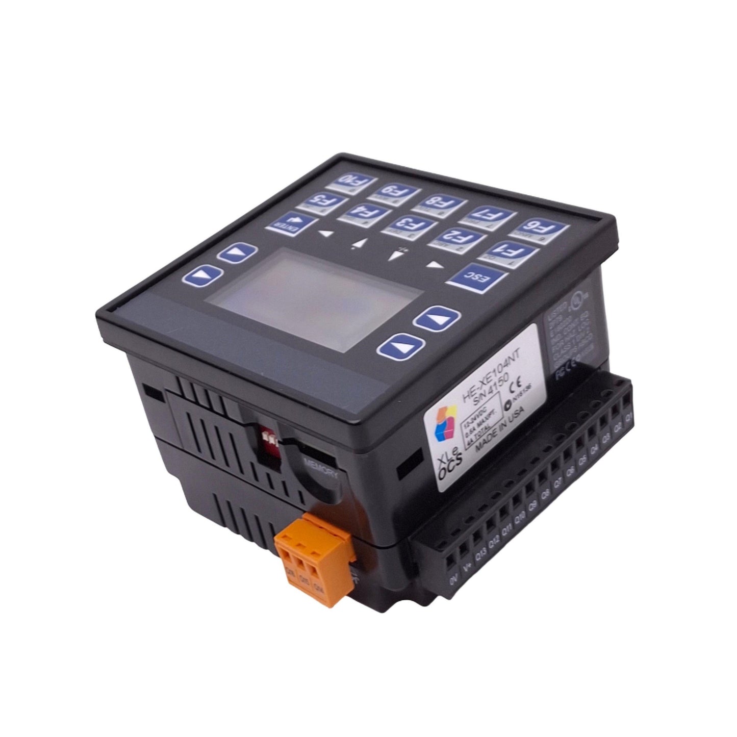 Used Horner HE-XE104NT XLe Operator Control Station, 24DI 16DO, 128x64, 10-30VDC