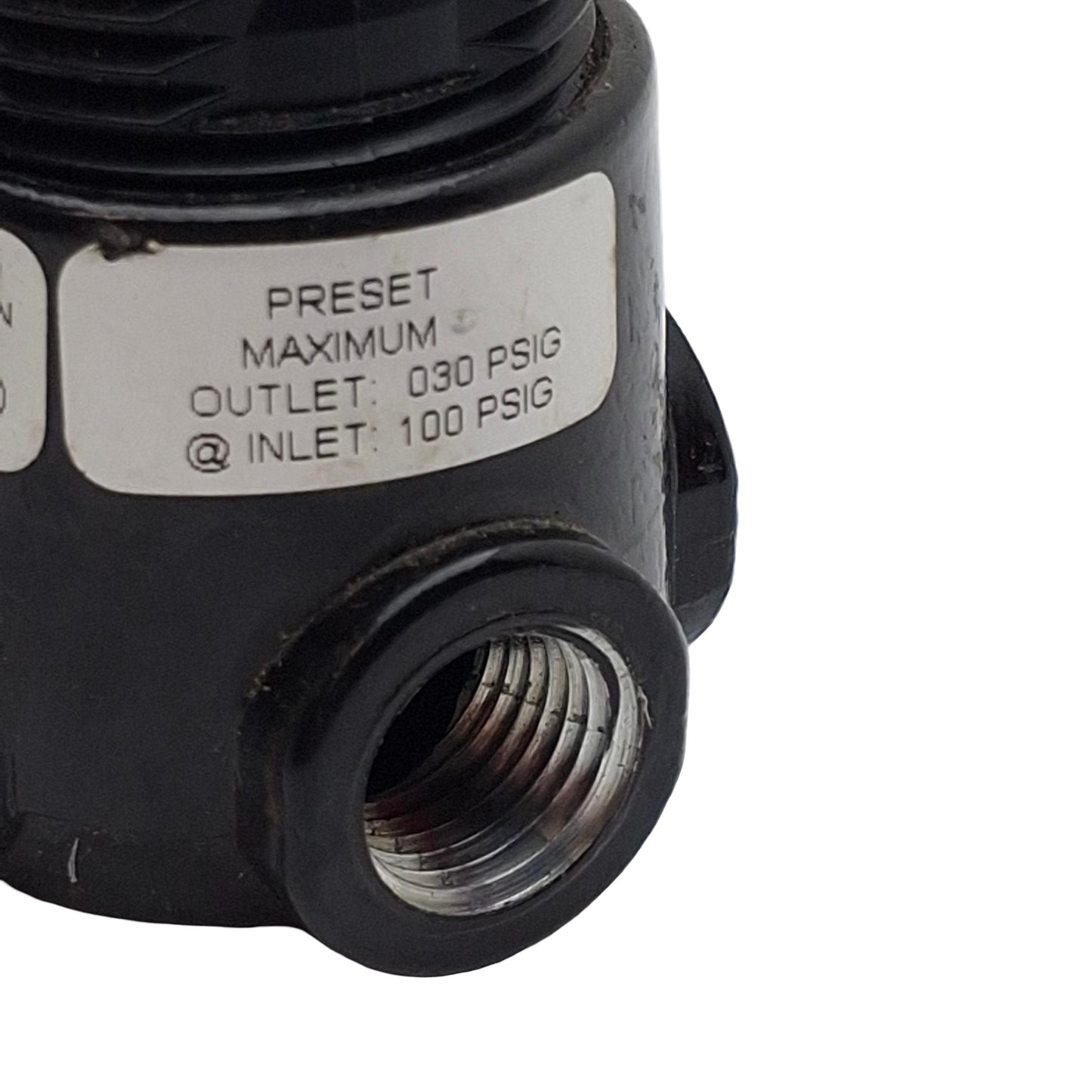 Used Parker 14R111FCL030 Pneumatic Regulator, 2-Way, 1/4in NPT, 100psi In, 30psi Set