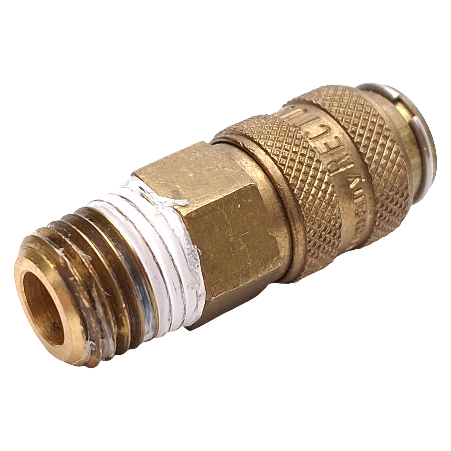 Used Lot of 5 Parker 21KAAN13MPX Rectus Type 21 Quick Coupling, Brass, 1/4in NPT Male