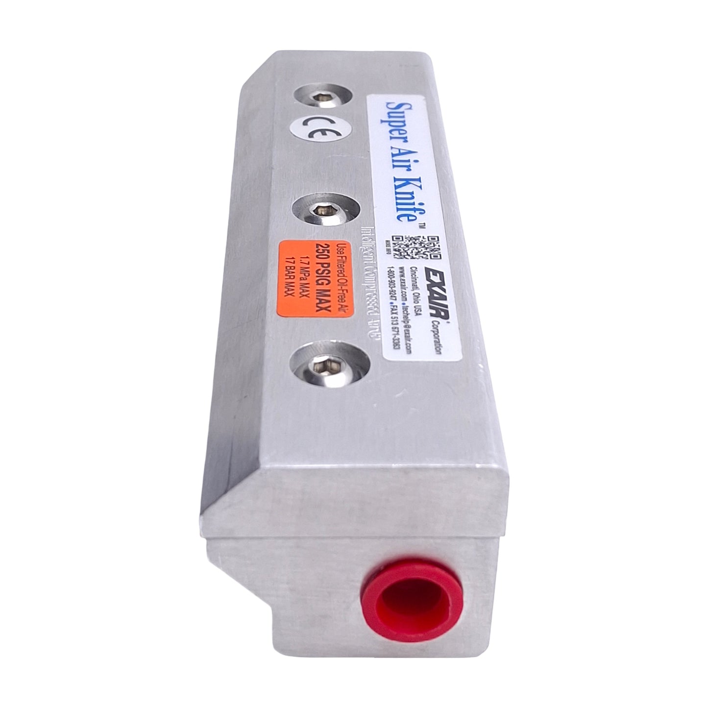 New Exair 110006 Super Air Knife, Length: 6", Ports: 1/4" NPT, Aluminum, 250psi Max