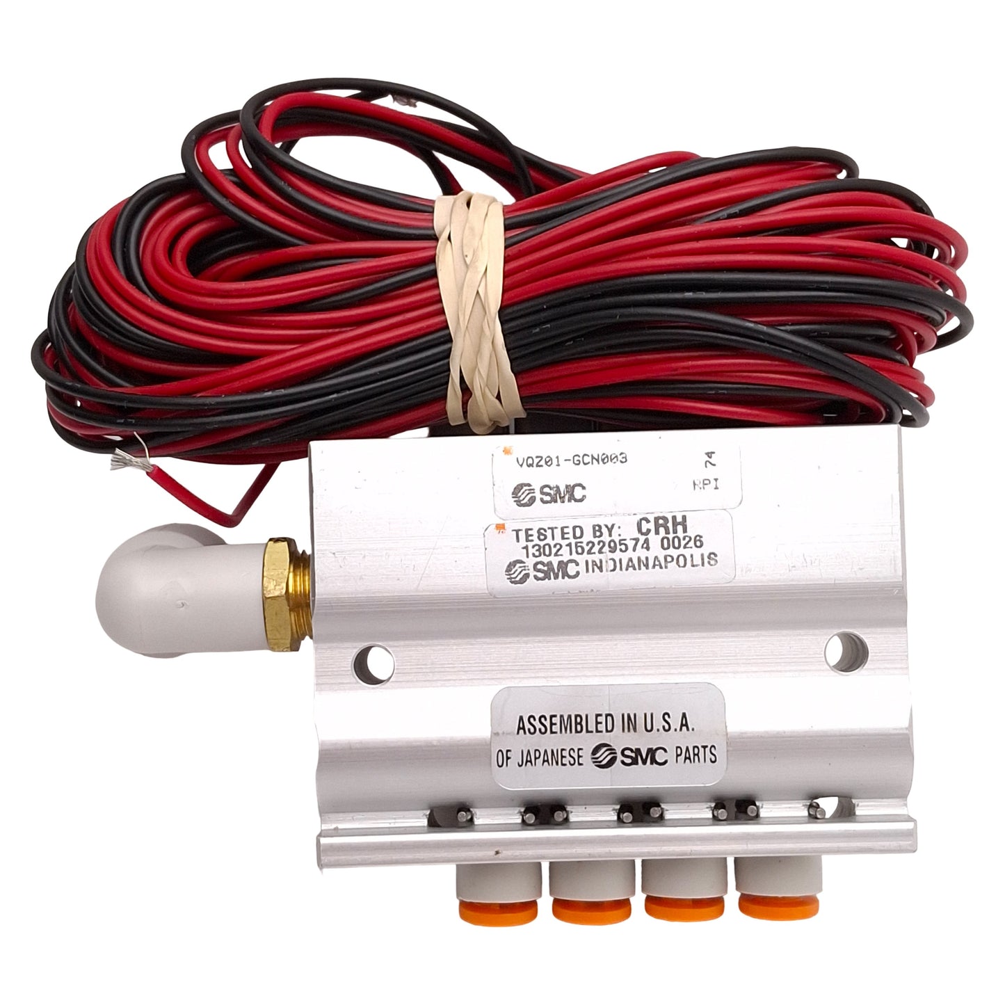 New – Open box SMC VQZ01-GCN003 Solenoid Valve Manifold, 4-Station, 0.7MPa, Rc1/8, 24VDC Coils
