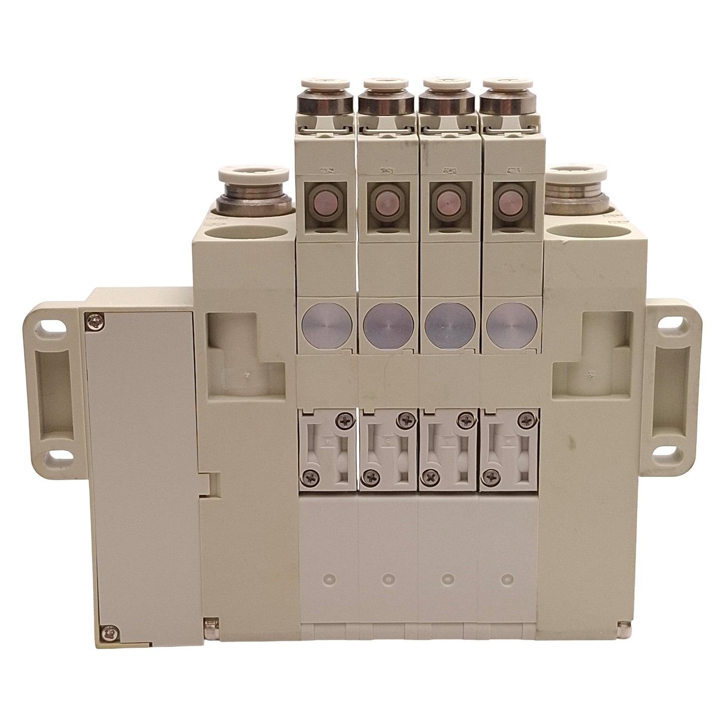 New – Open box Pisco VZH07-48S-D24-M04-D Vacuum Generator Manifold, 4-Station, 24VDC Coils