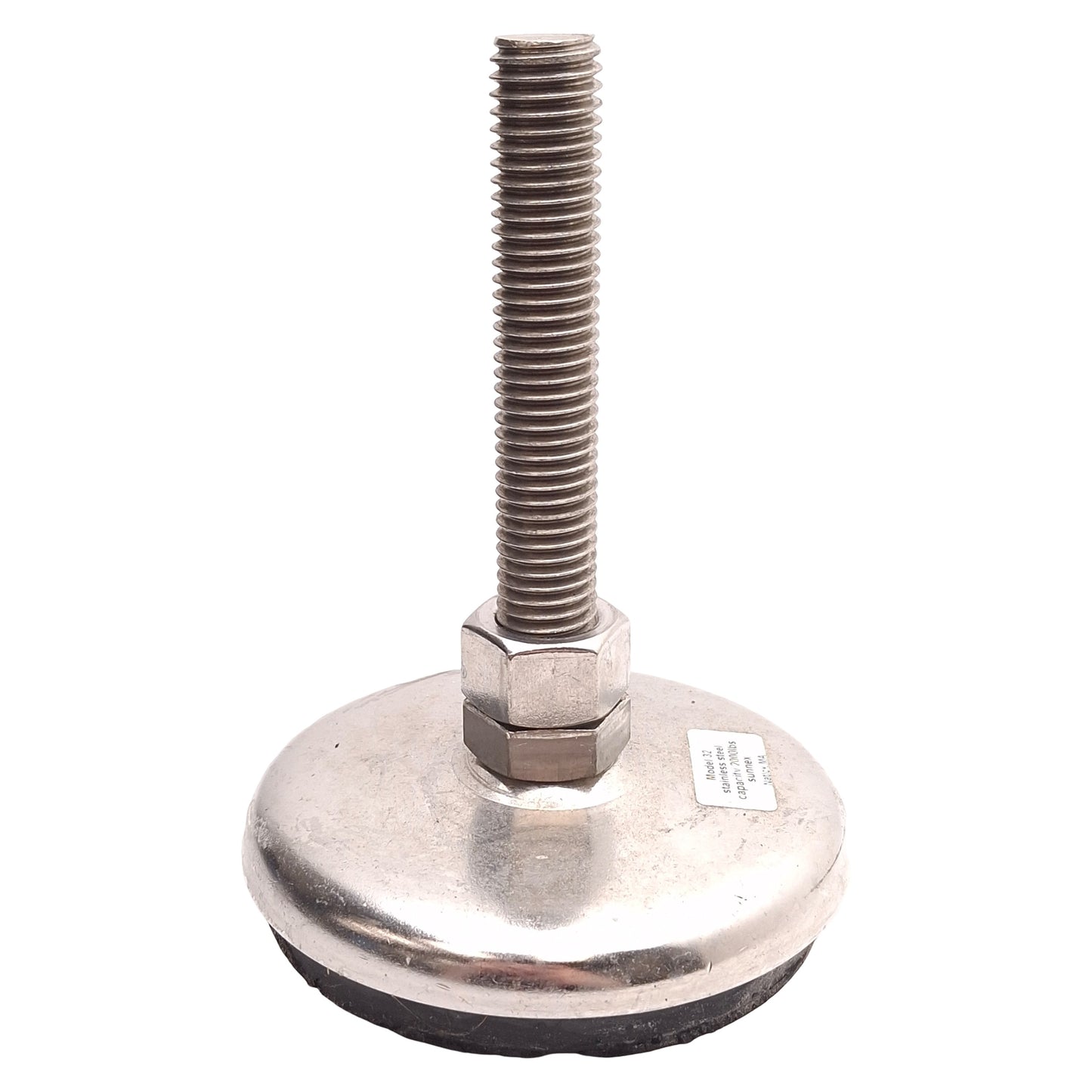 Used Lot of 2 Sunnex Model 32 Stainless Steel Leveling Feet, 5/8in-11 x 4in, 2000lbs