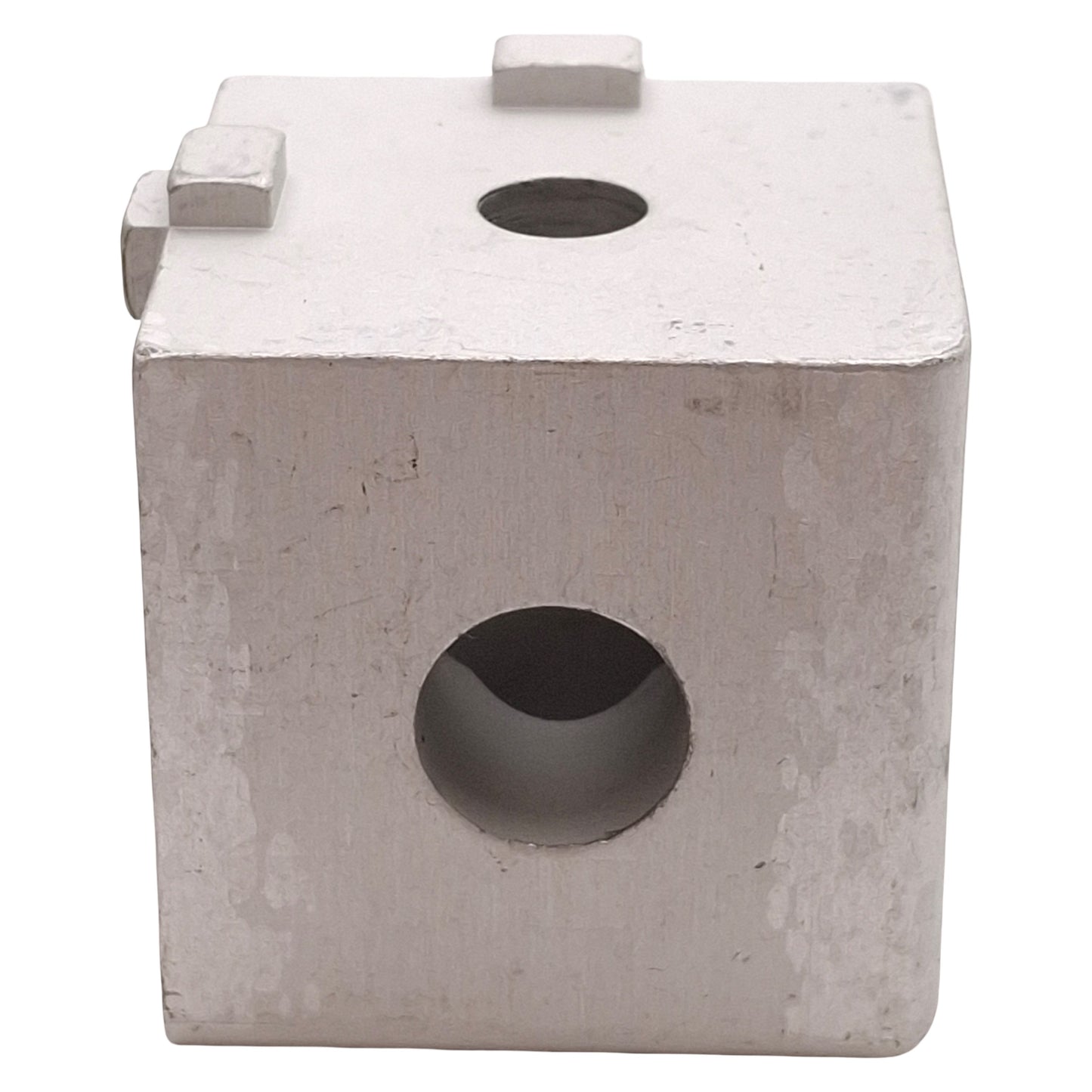 Used Lot of 4 80/20 4442 Aluminum 3-Way Squared Corner Connector, 15-Series, 1.5in³