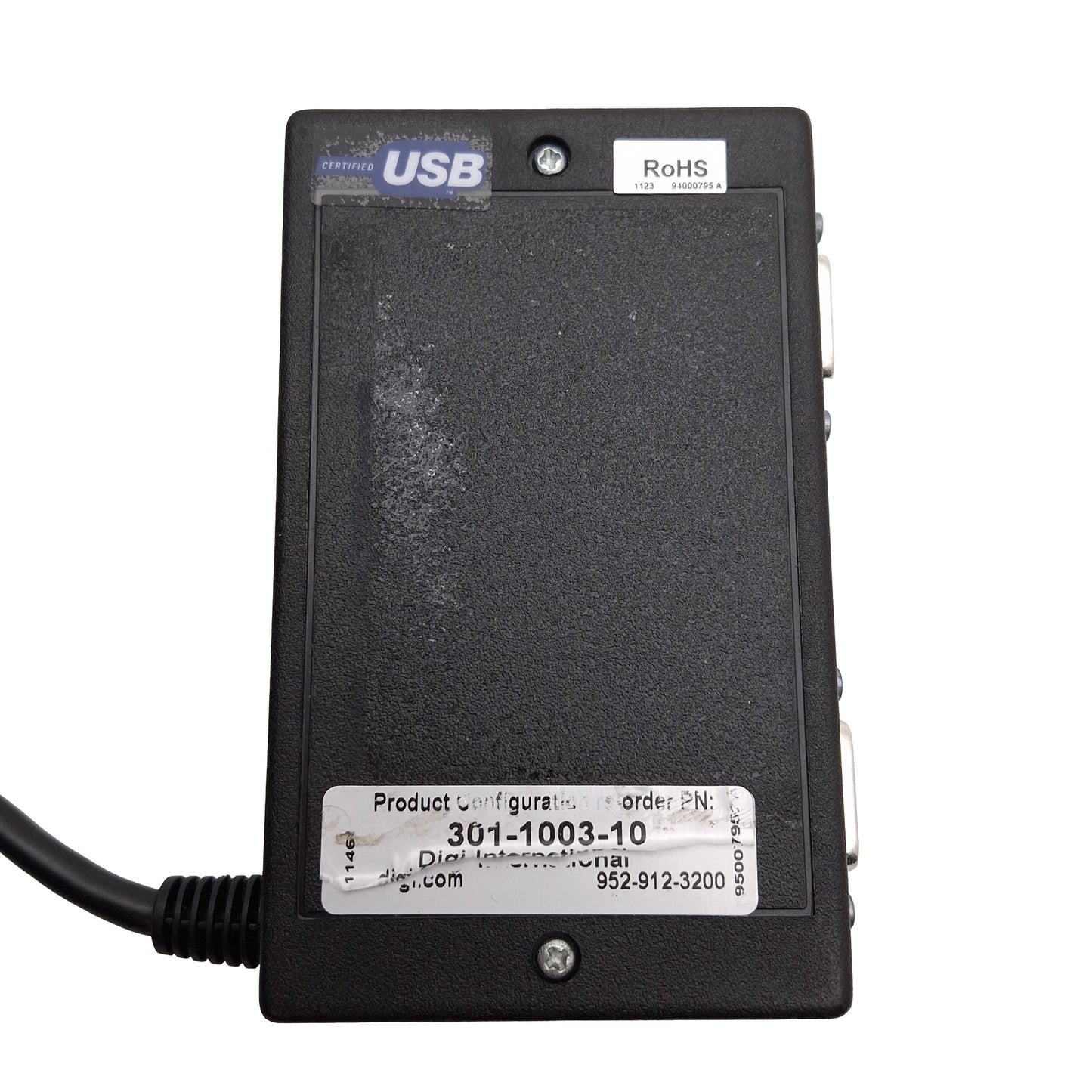 Used Digi 301-1003-10 Edgeport/2c USB to Serial Adapter, (2x) RS-232 DB9, USB Type A