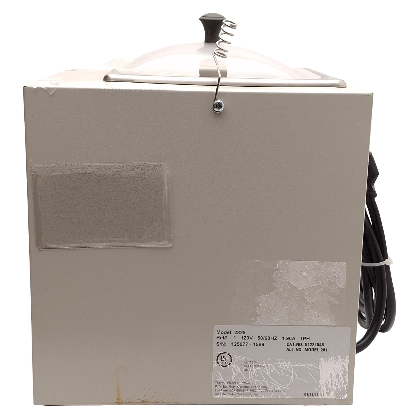 Used Thermo Fisher Scientific 2829 Precision Water Bath, 2.5L, 225W, 120VAC 1.9A