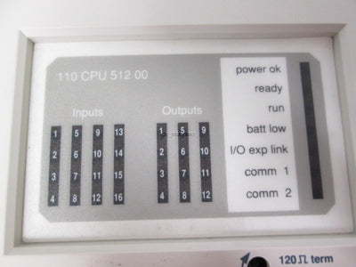 Used Modicon 110 CPU 512 00 PLC Processor Unit 16 Channel Input 12 Channel Output