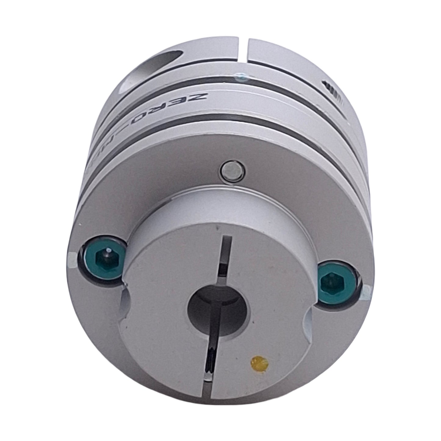 New – Open box Zero Max SC030-1/2-1/4 Flexible Aluminum Coupling, 1/2in to 1/4 Bore, 1.33in OD