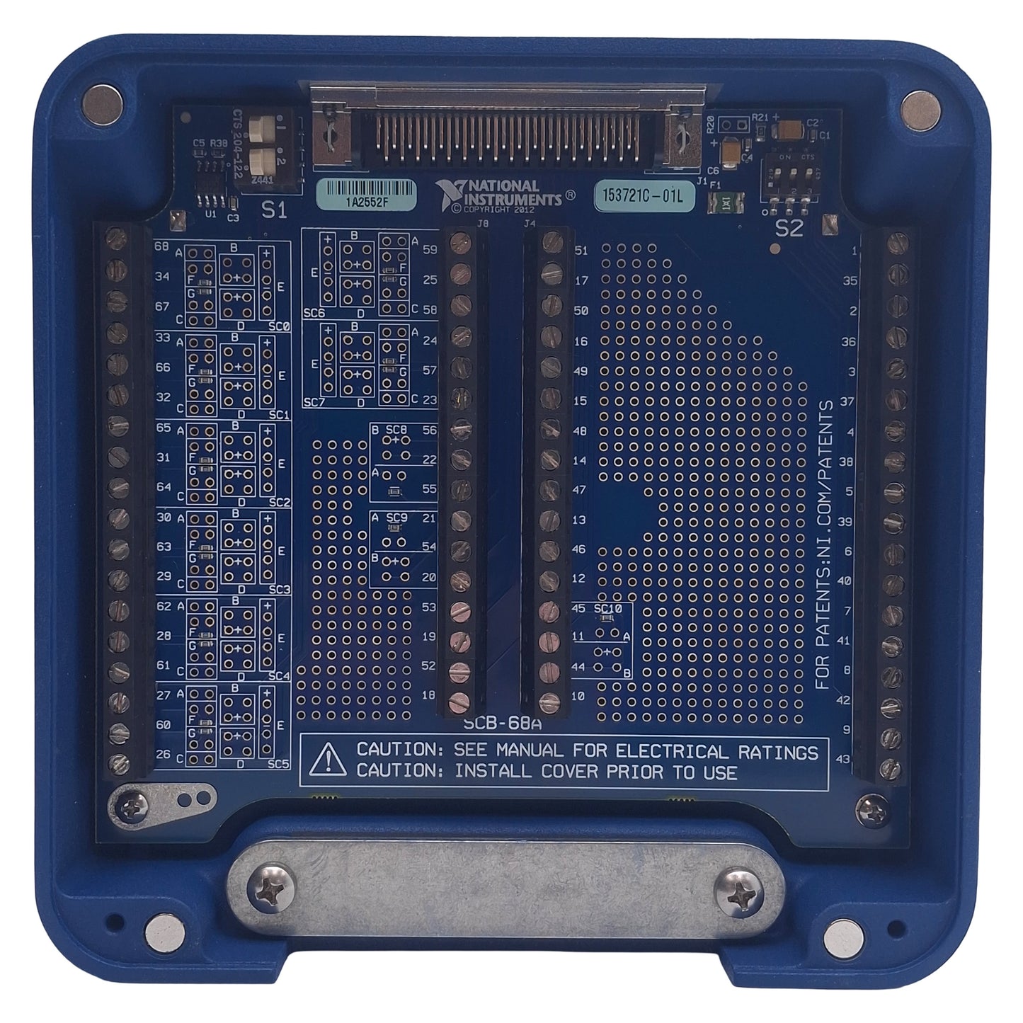 Used National Instruments SCB-68A Shielded I/O Connector Terminal Block Block 68-Pin