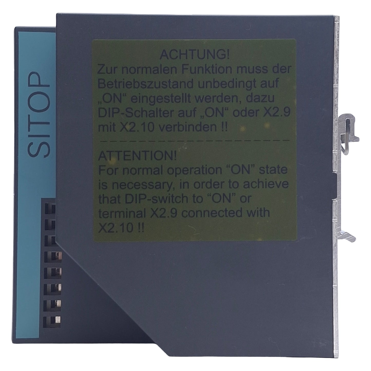 Used Siemens 6EP1931-2EC42 Power Supply Module 24VDC 16A In, 25VDC 15A Out, DIN Rail