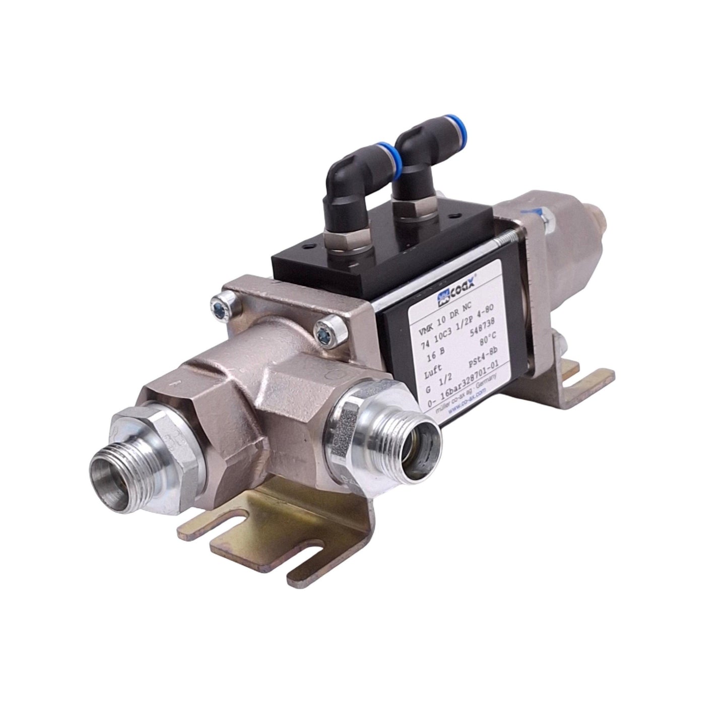Used Muller Coax VMK 10 DR NC Coaxial Valve, 3/2-Way NC, 0-16bar Max, G 1/2
