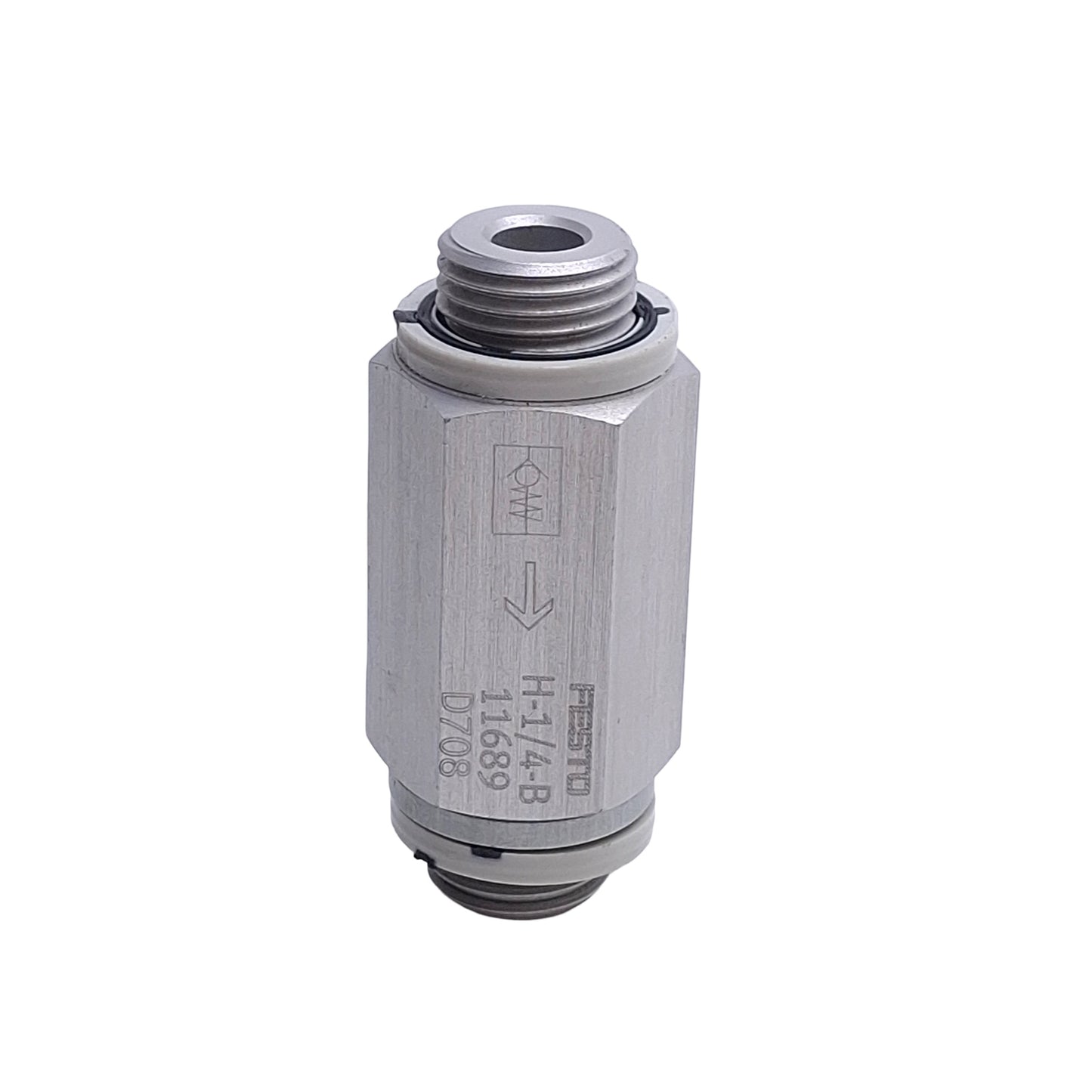 Used Festo H-1/4-B Check Valve G1/4 Male, 1000L/Min, 0.4-12bar, -10°C to 60°C, 11689
