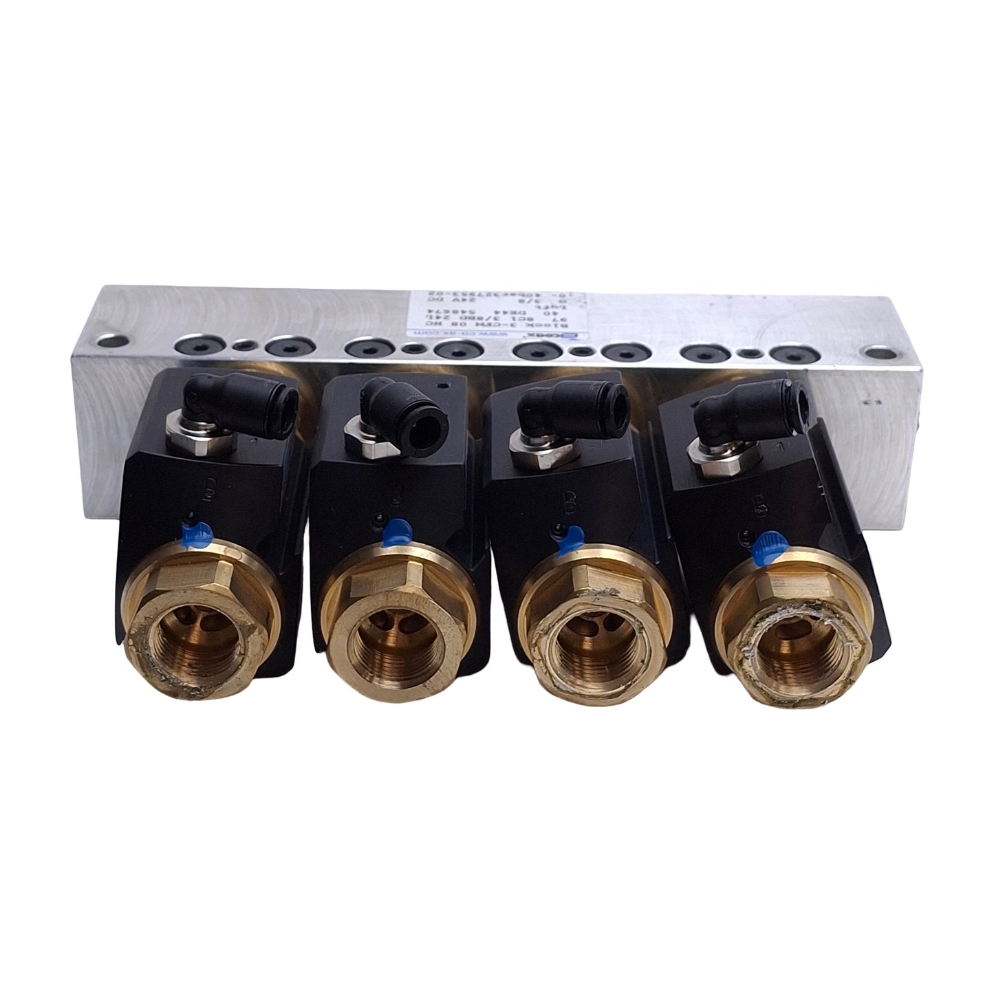 Used Muller Coax Block 3-CFM 08 NC Coaxial Valves & Manifold, 2/2-Way NC, 0-40bar