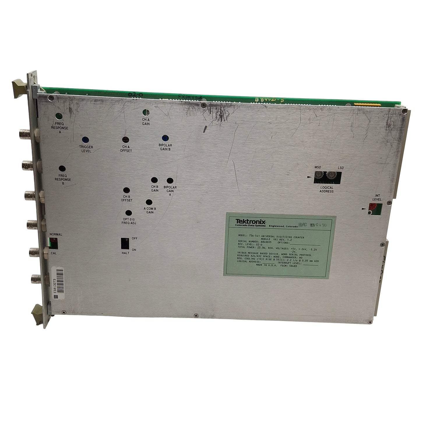 Used Tektronix 73A-541 Digitizing Counter, 2-Channel Input, 1µs/1 Event Resolution