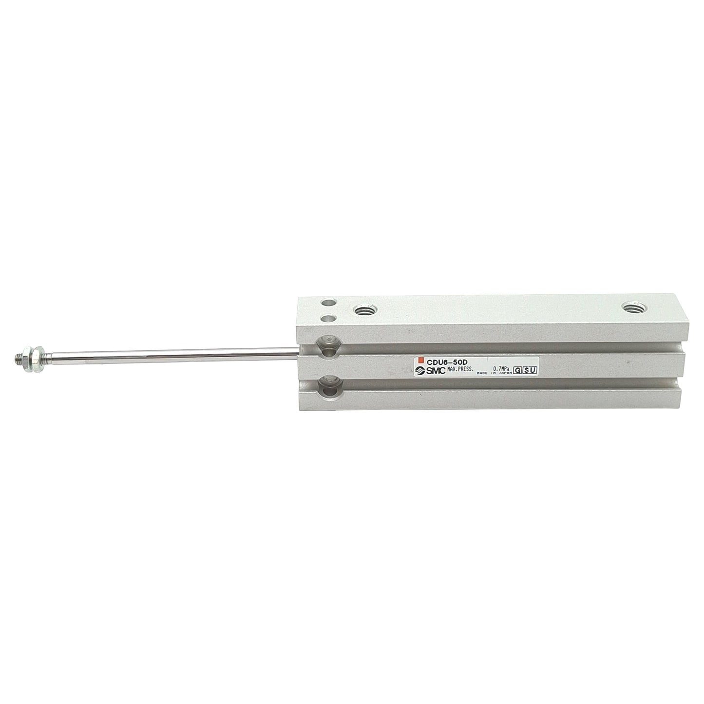 Used SMC CDU6-50D Free Mount Cylinder, ø6mm Bore, 50mm Stroke, M5 x 0.8, 0.7MPa Max